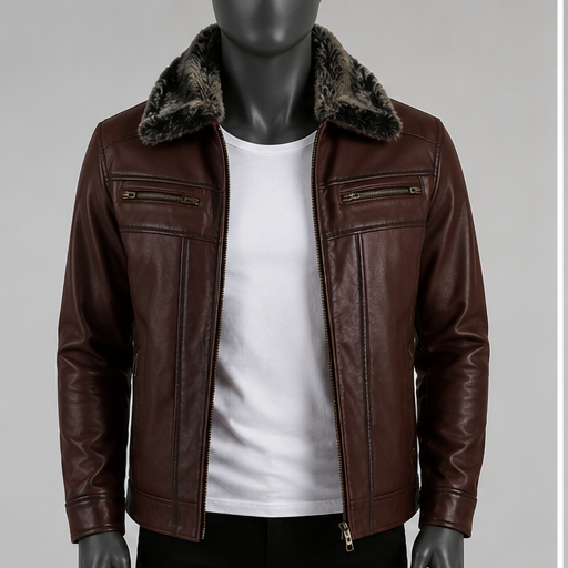 Evan Hart Fur Leather Jacket
