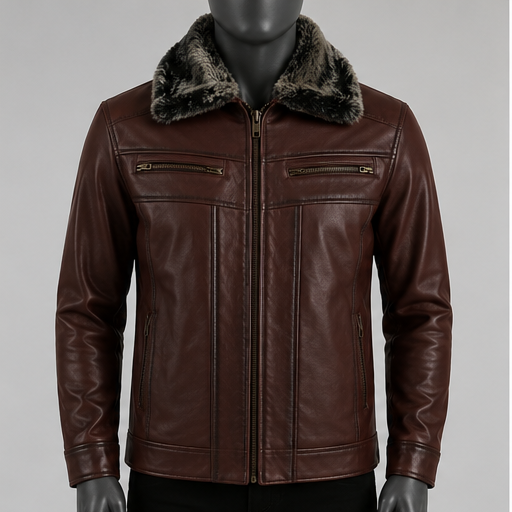 Evan Hart Fur Leather Jacket