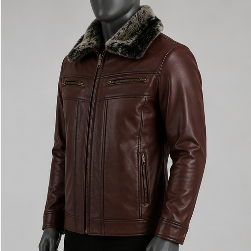 Evan Hart Fur Leather Jacket