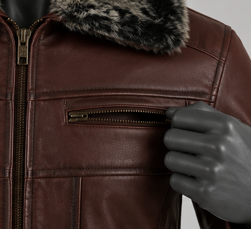 Evan Hart Fur Leather Jacket