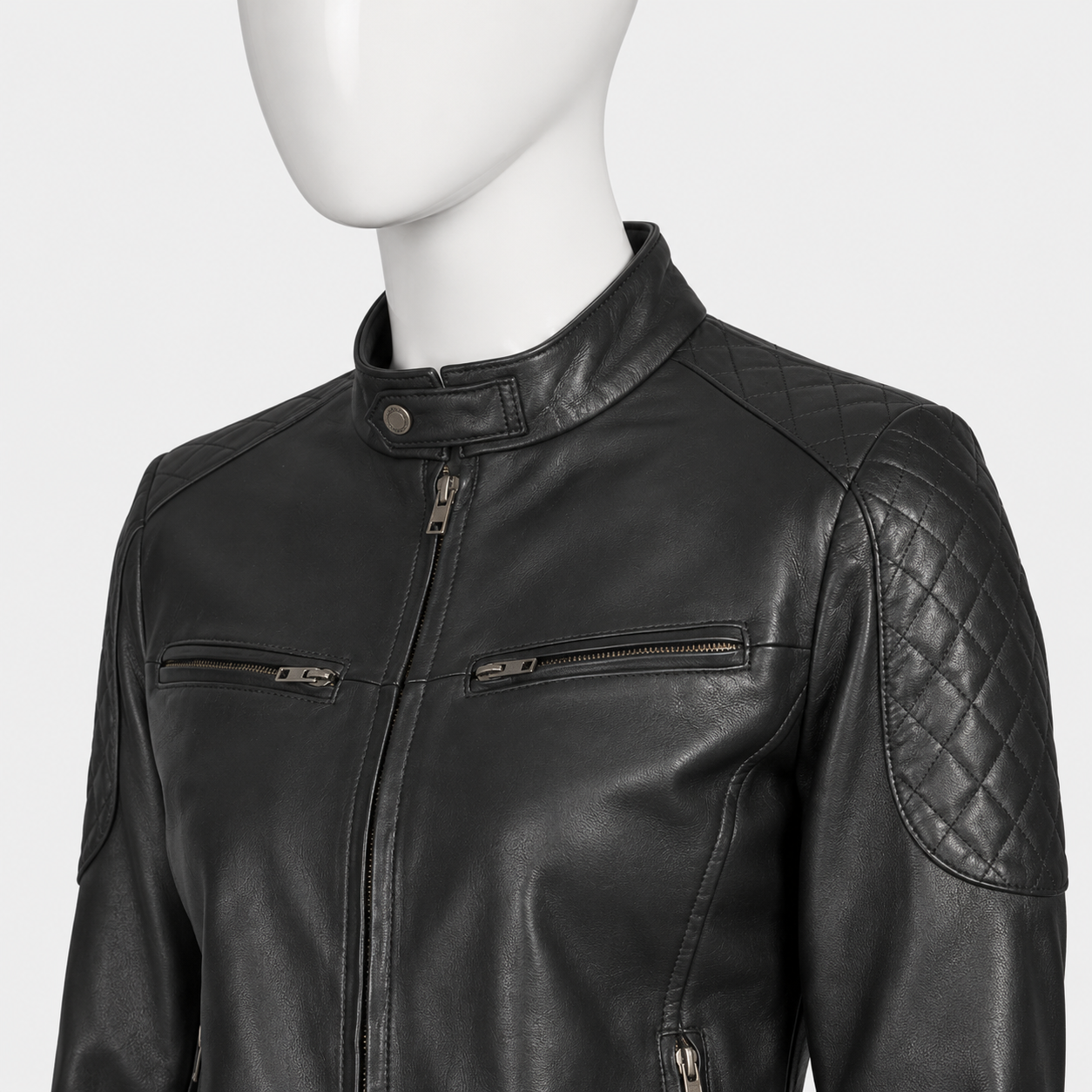 Zenna Leather Bomber Jacket