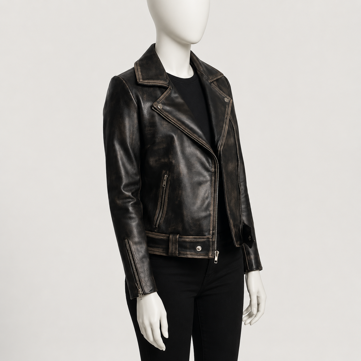 Rumy Leather Biker Jacket