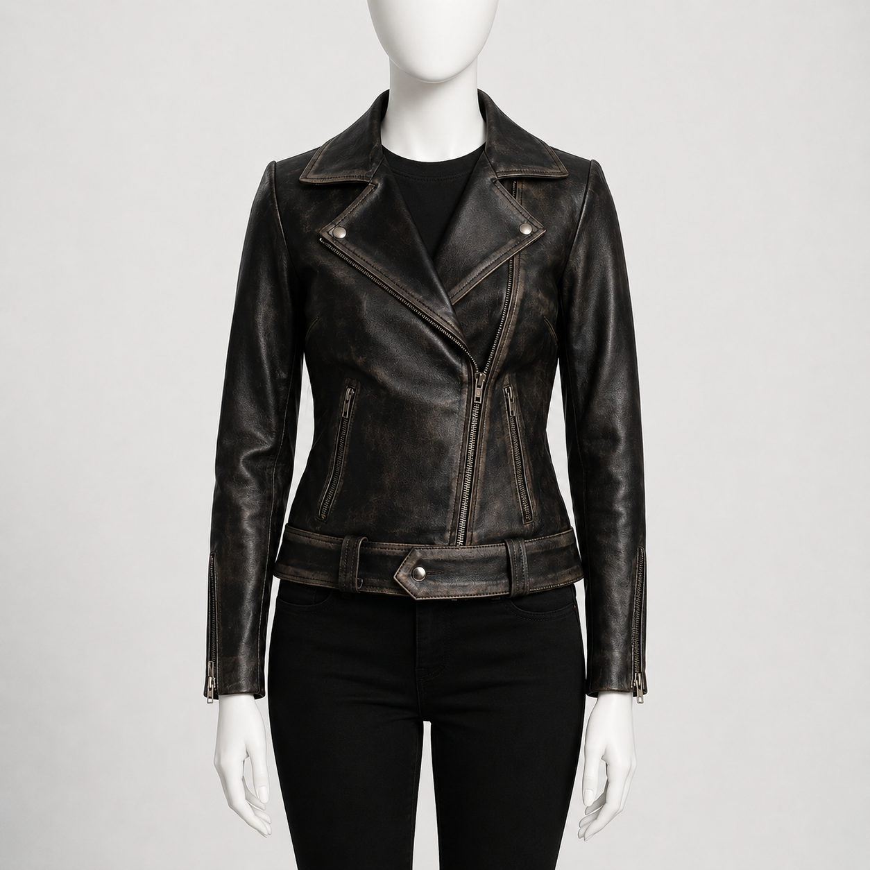Rumy Leather Biker Jacket