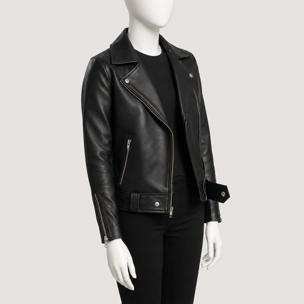 Rumy Leather Biker Jacket