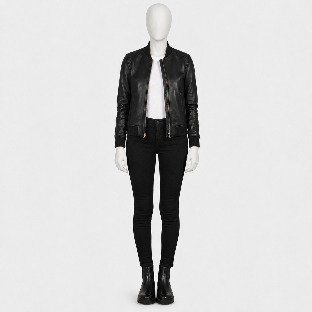 Bliss Leather Bomber Jacket