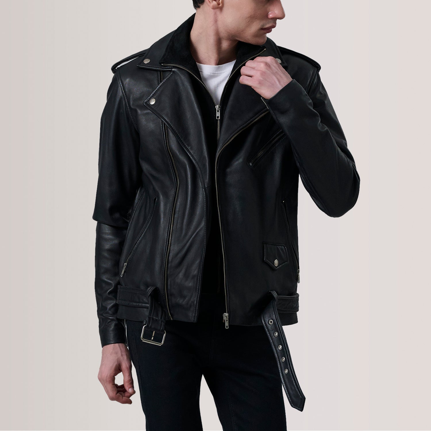 Kole Leather Double Rider Jacket