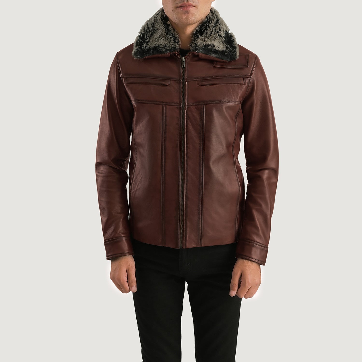 Evan Hart Fur Leather Jacket