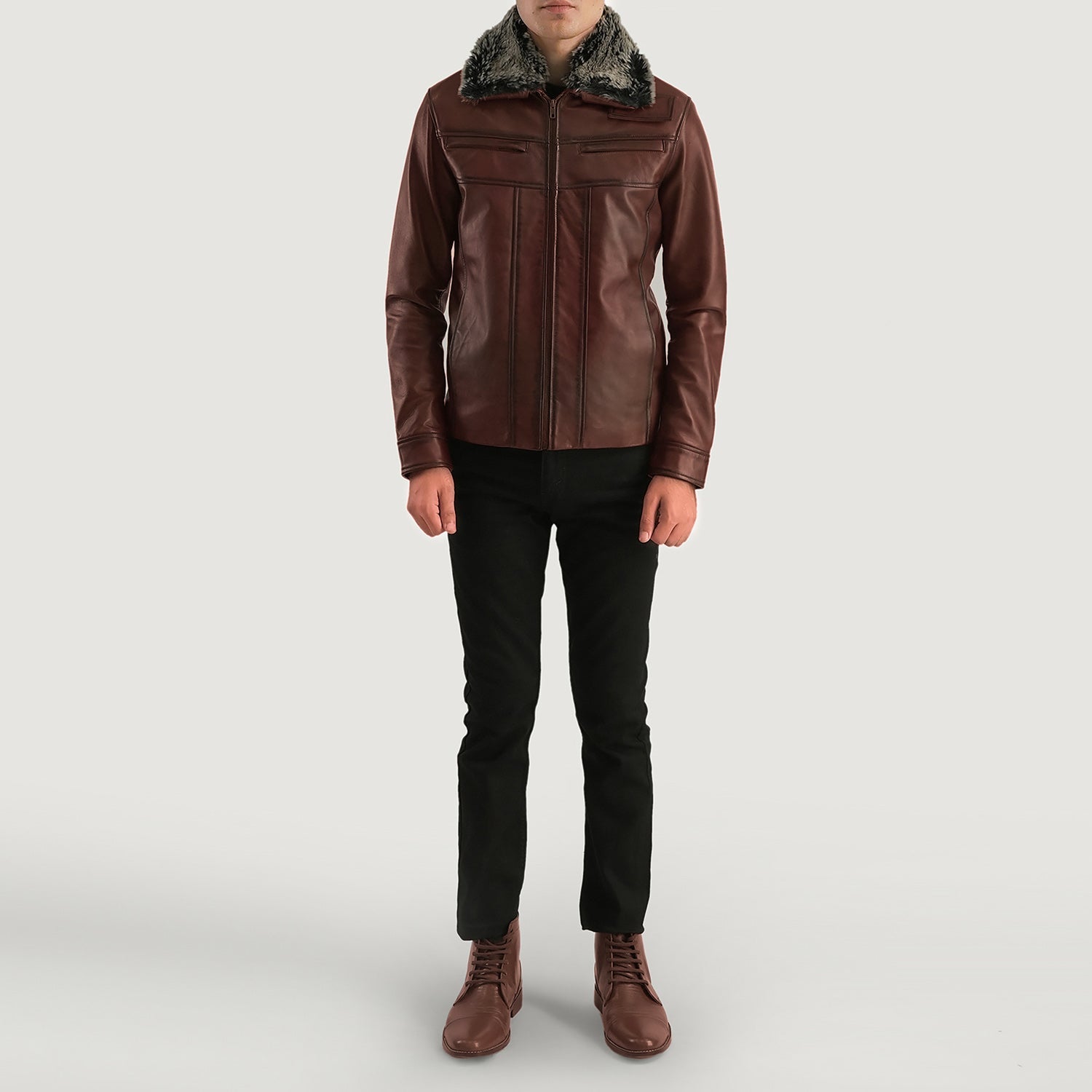 Evan Hart Fur Leather Jacket