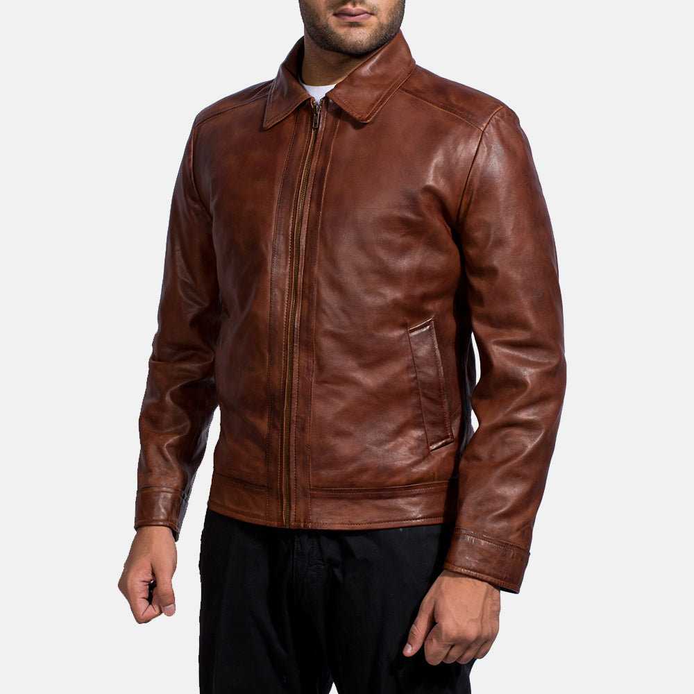 Inferno Leather Jacket - Brown