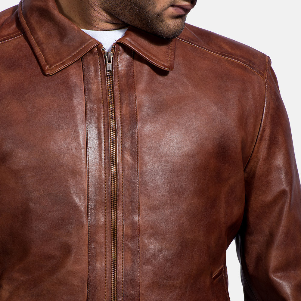 Inferno Leather Jacket - Brown