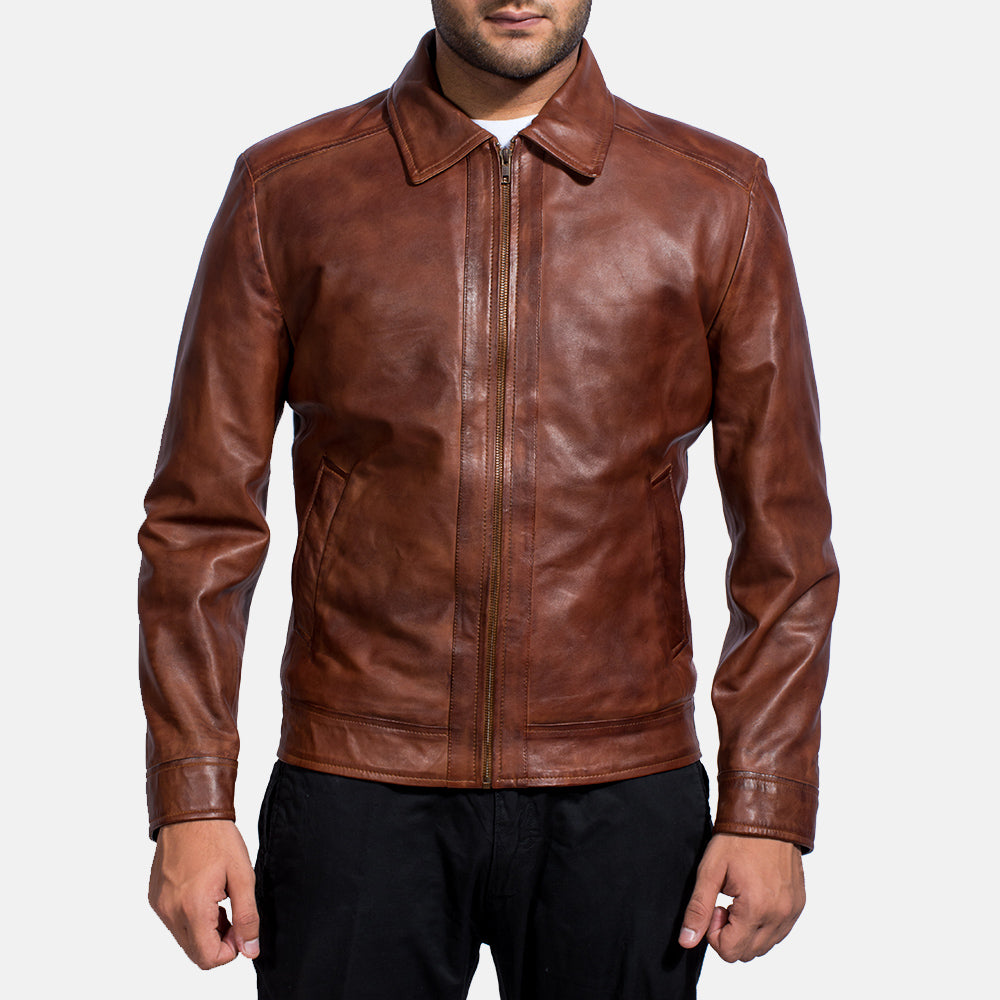 Inferno Leather Jacket - Brown