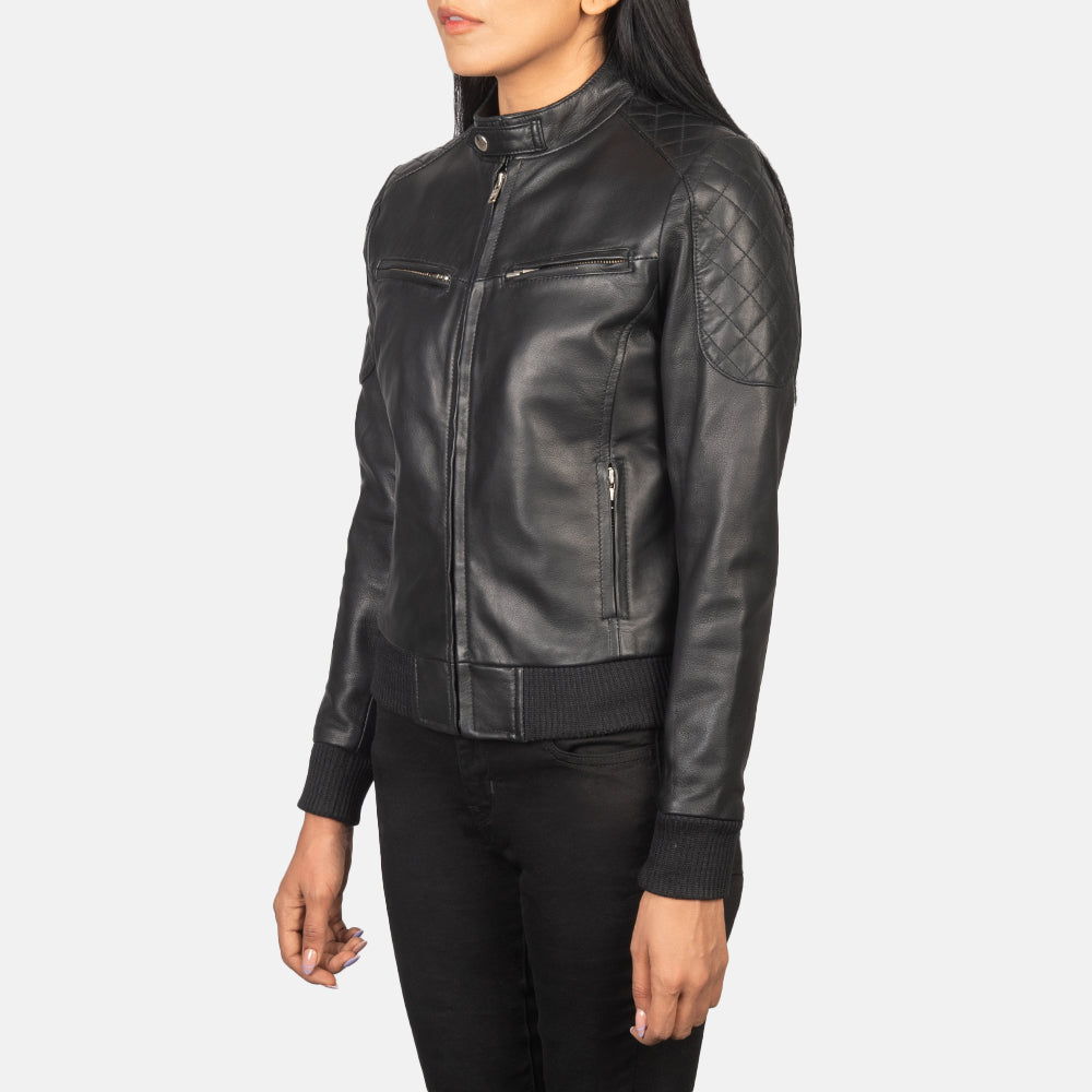 Zenna Leather Bomber Jacket