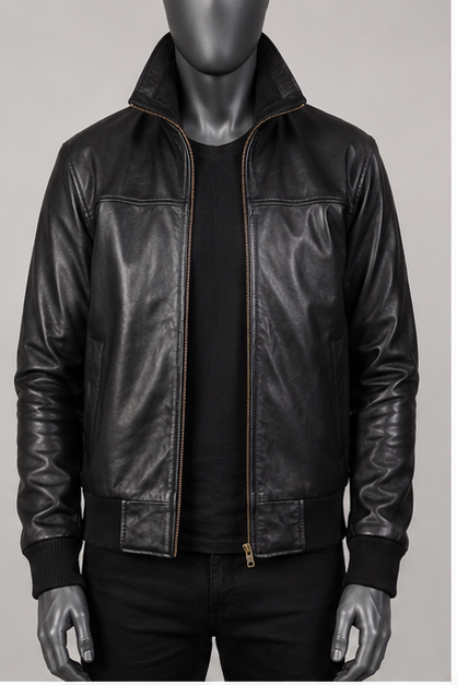 Air Rolf Leather Bomber Jacket