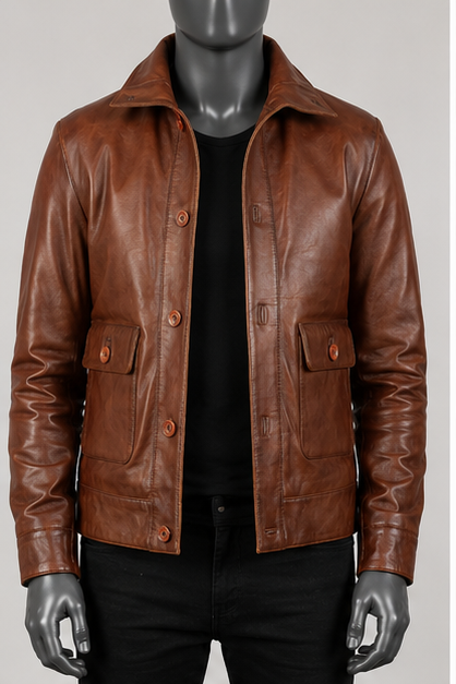 Columbus Leather Bomber Jacket