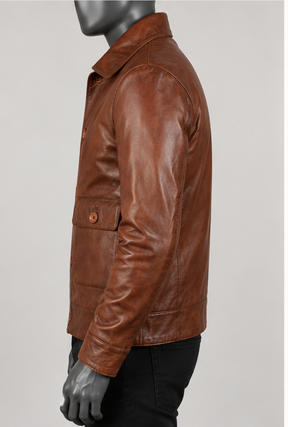 Columbus Leather Bomber Jacket