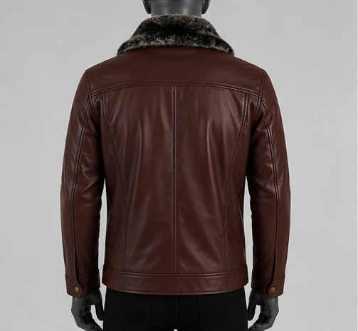 Evan Hart Fur Leather Jacket
