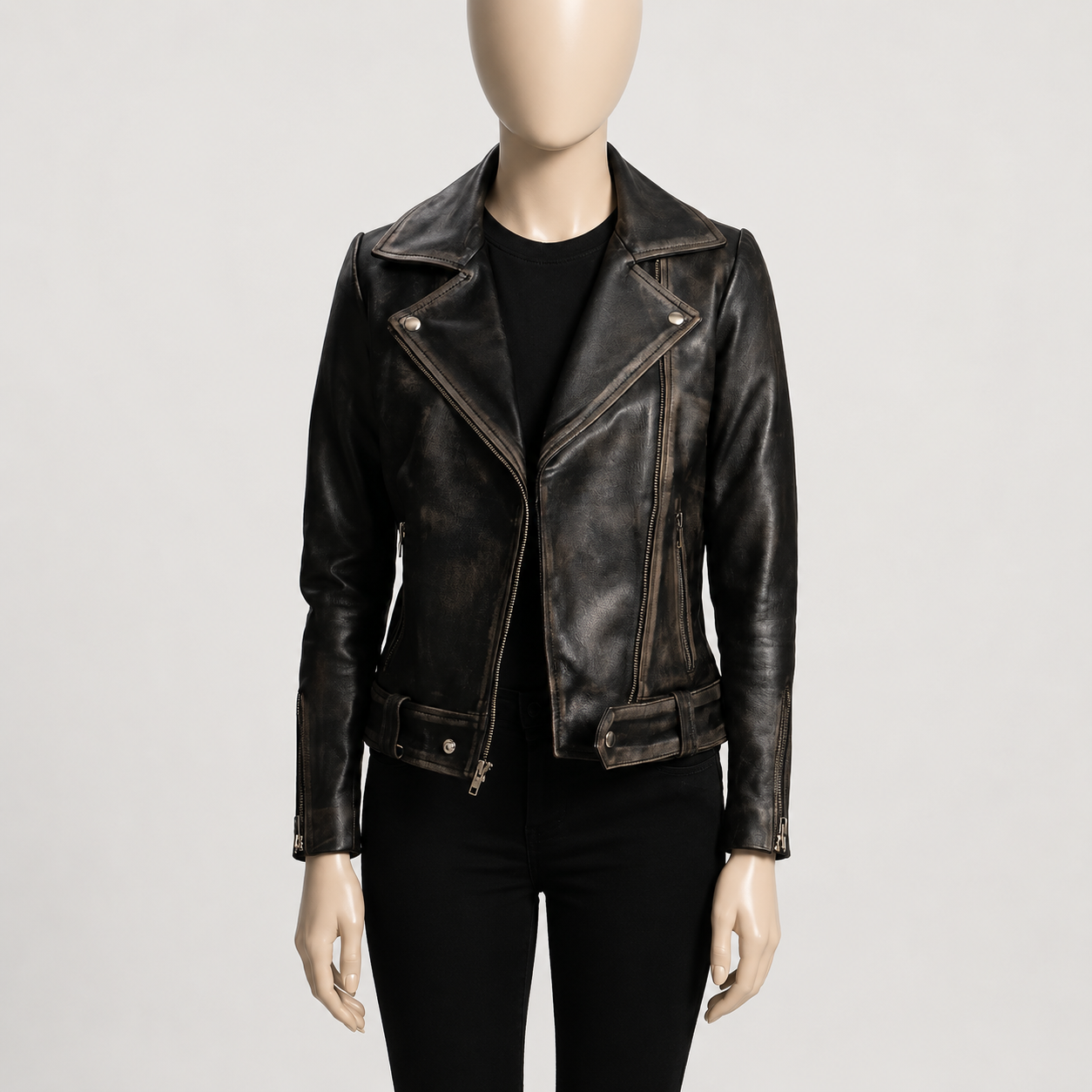 Rumy Leather Biker Jacket