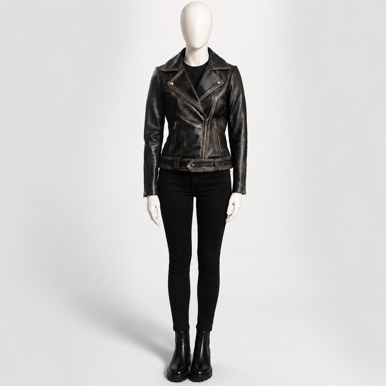 Rumy Leather Biker Jacket