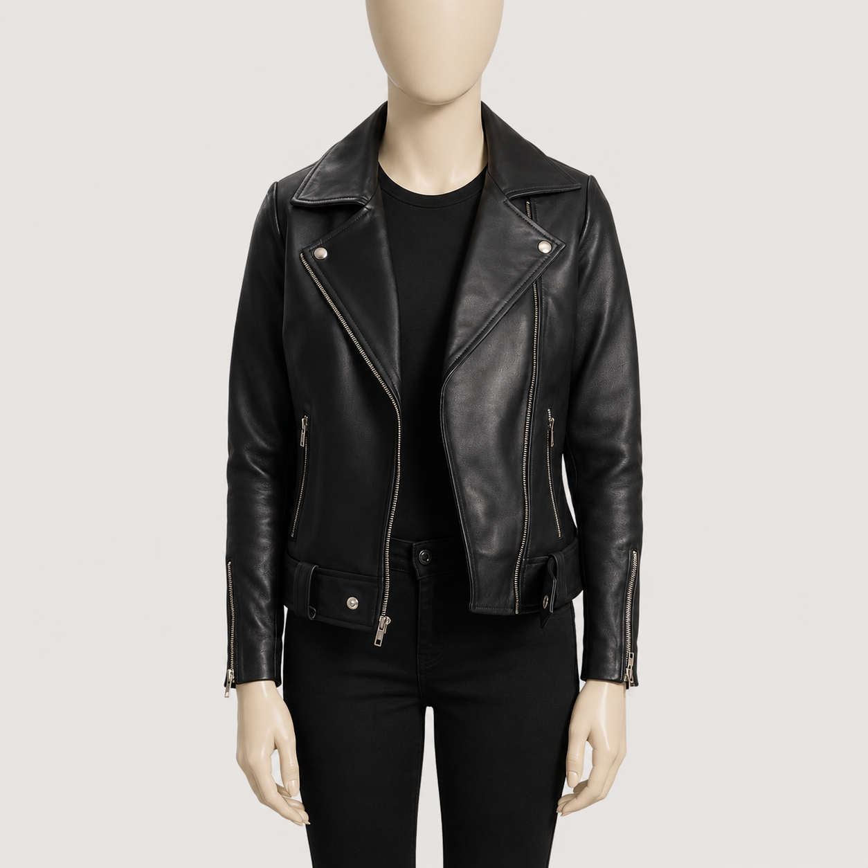 Rumy Leather Biker Jacket