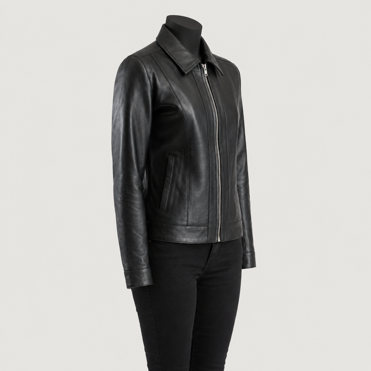 Vixen Classic Collar Leather Jacket
