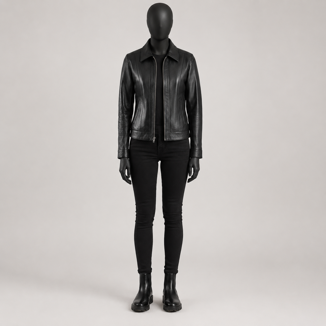 Vixen Classic Collar Leather Jacket