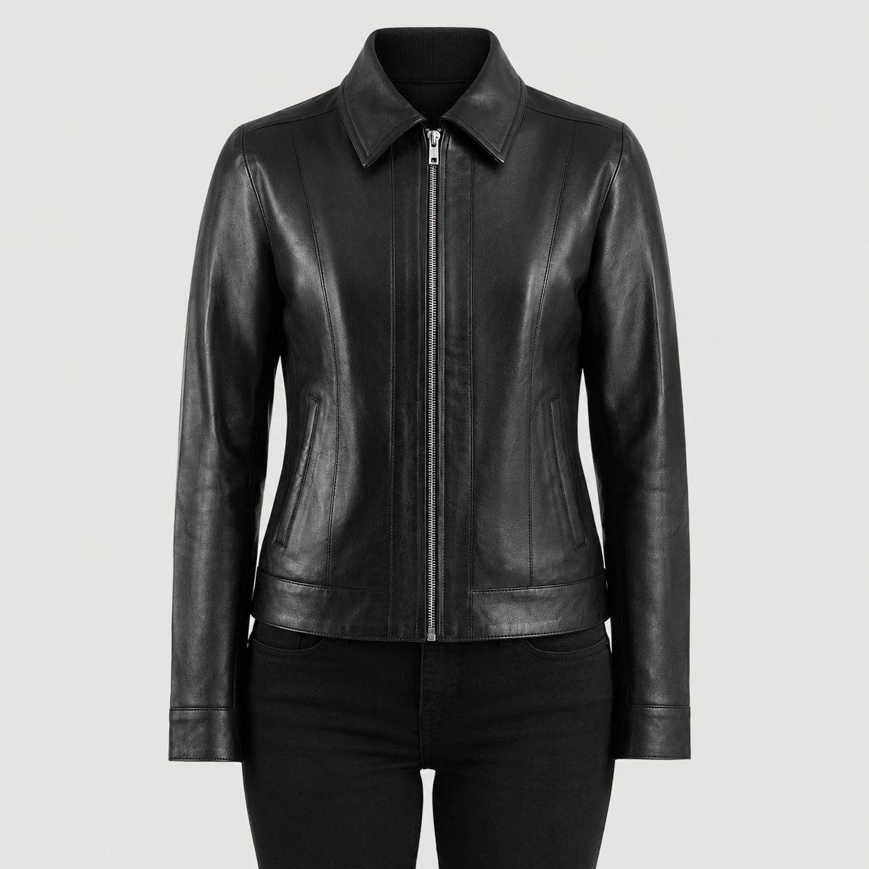 Vixen Classic Collar Leather Jacket