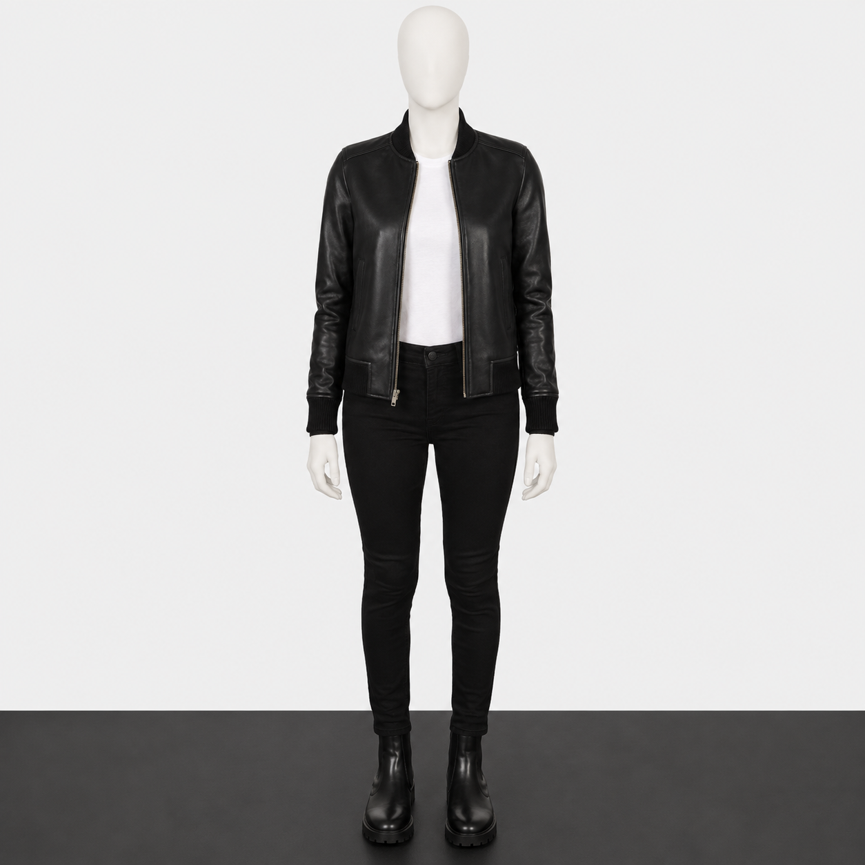 Bliss Leather Bomber Jacket