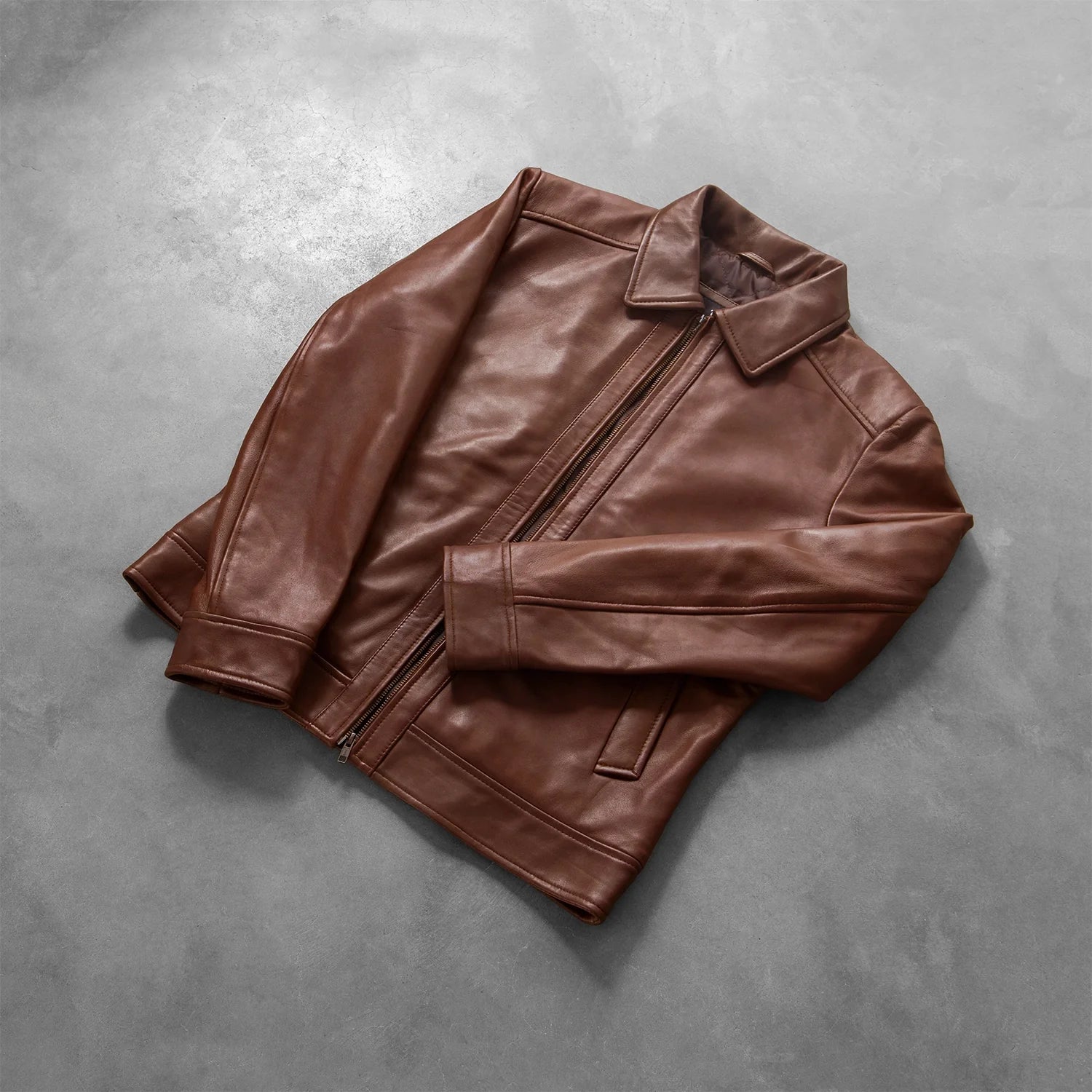 Inferno Leather Jacket - Brown