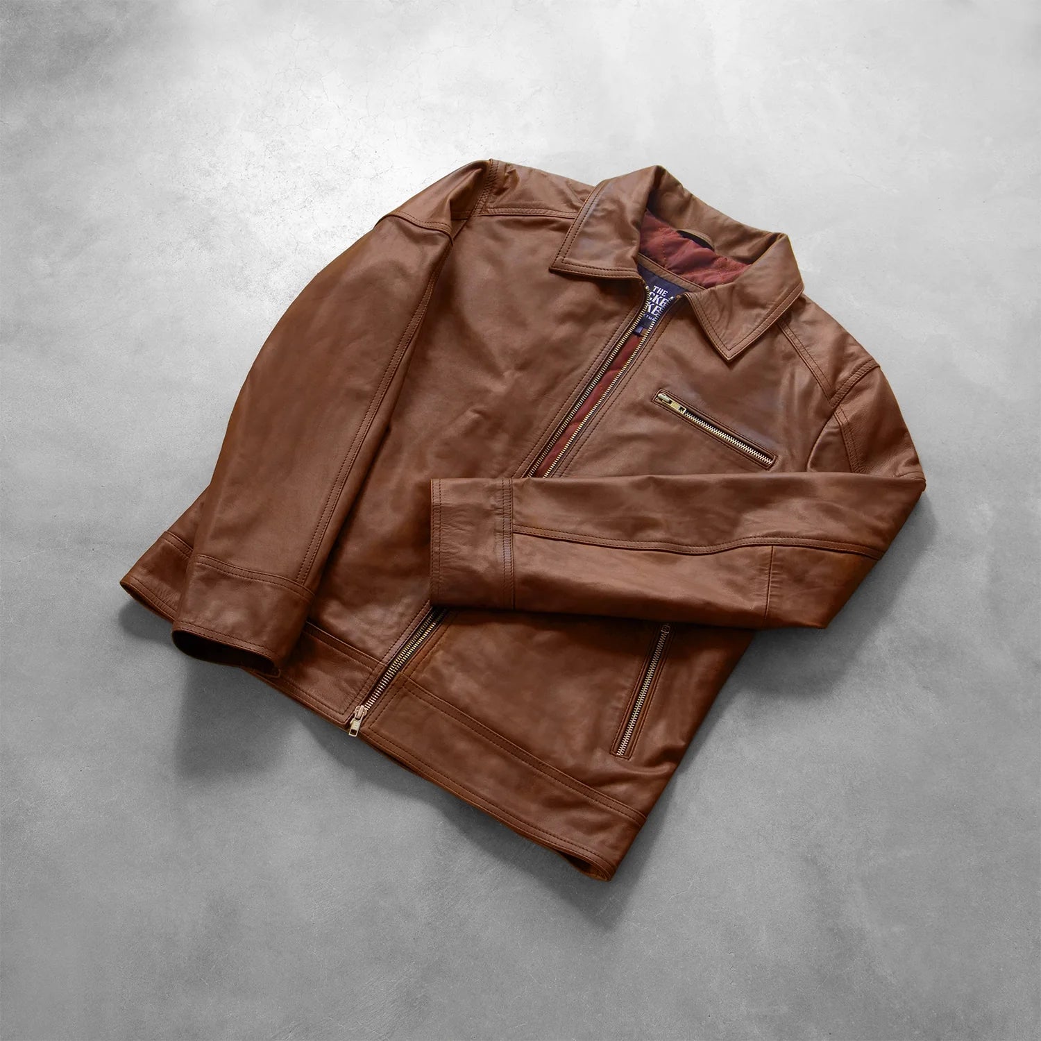 Lavendard Leather Biker Jacket
