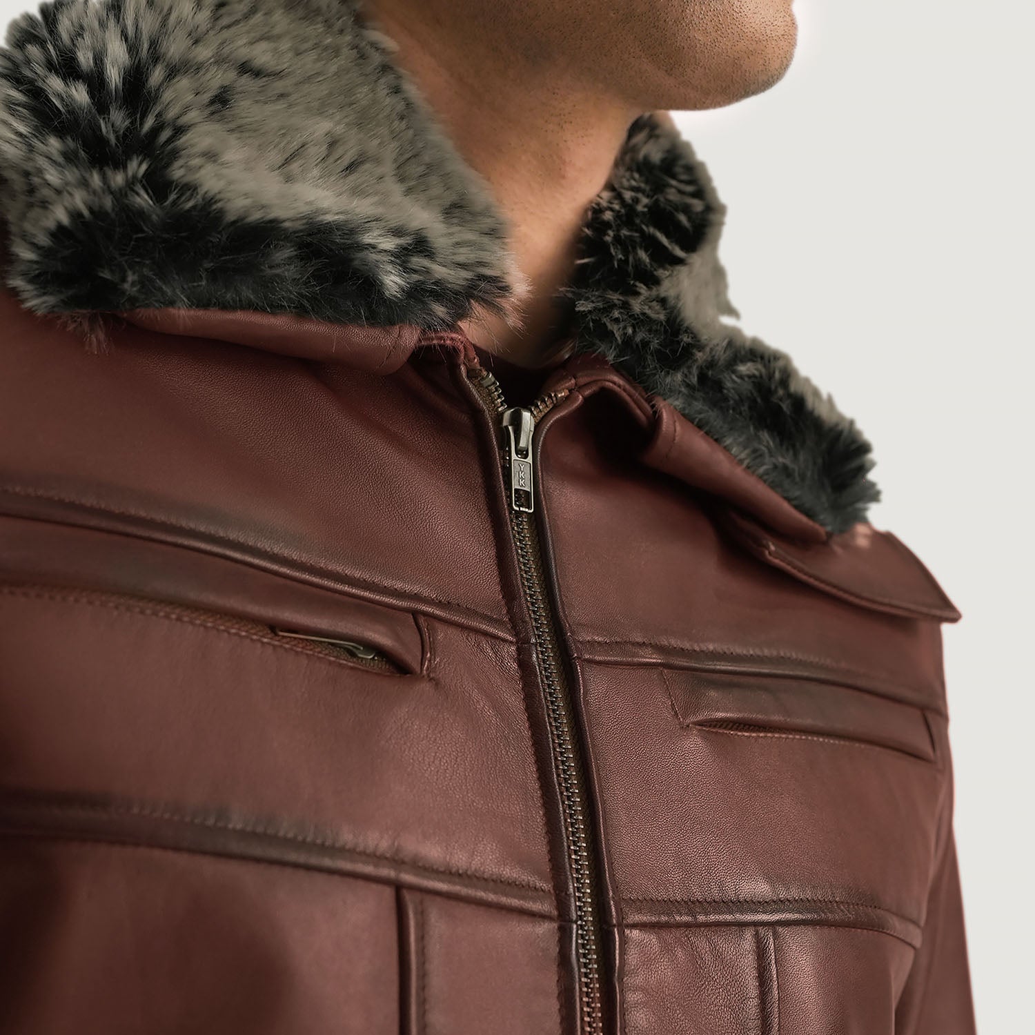 Evan Hart Fur Leather Jacket