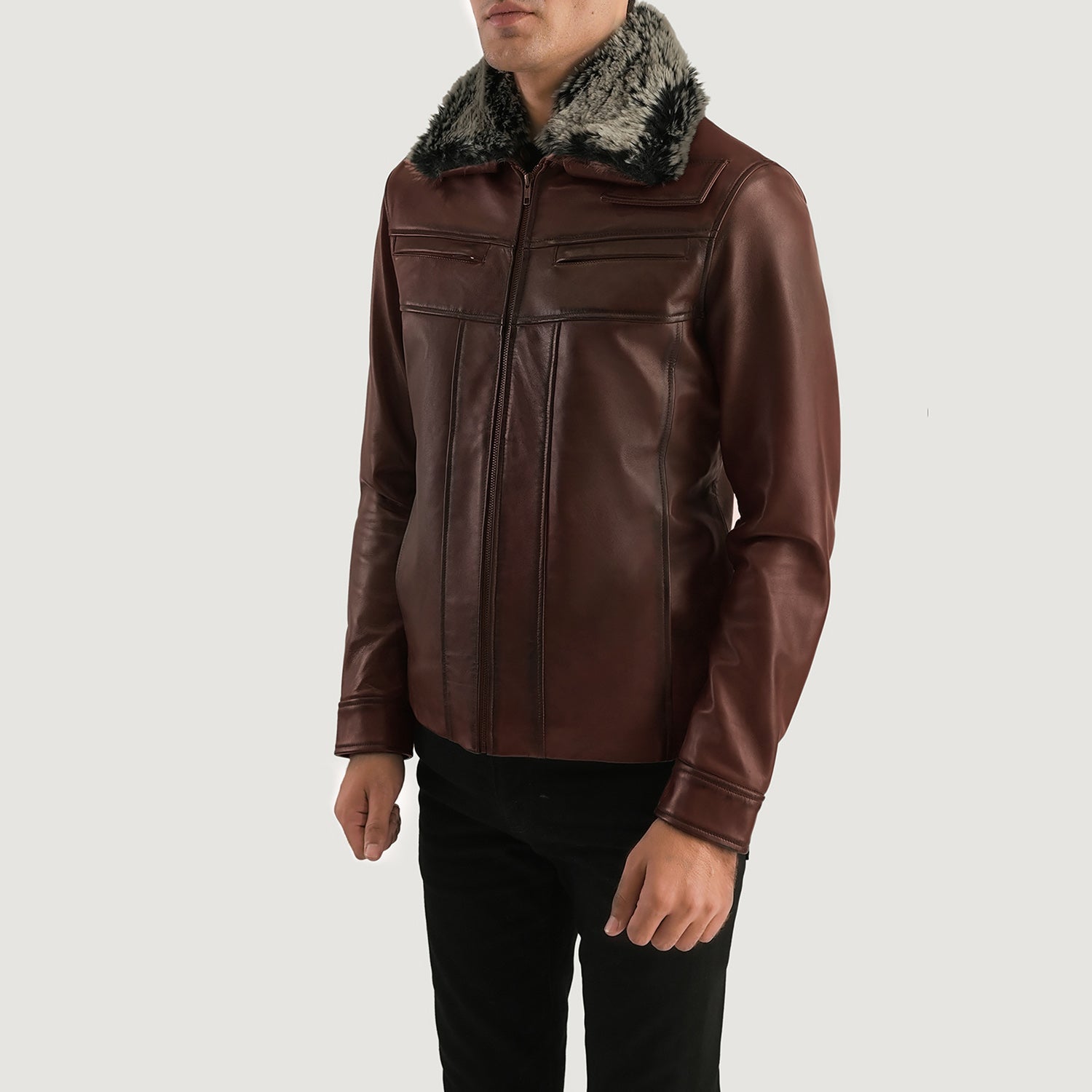 Evan Hart Fur Leather Jacket