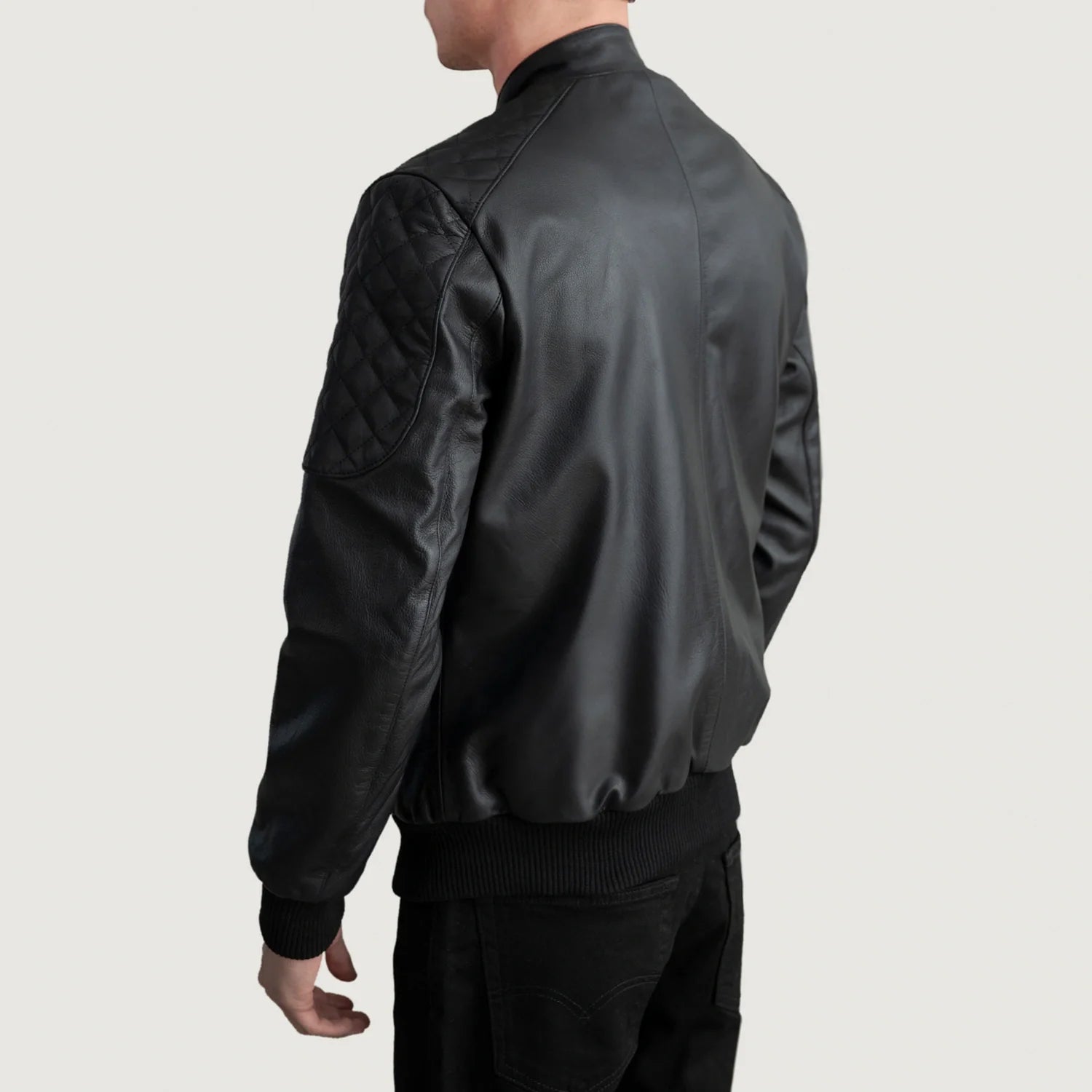 Sven Leather Bomber Jacket