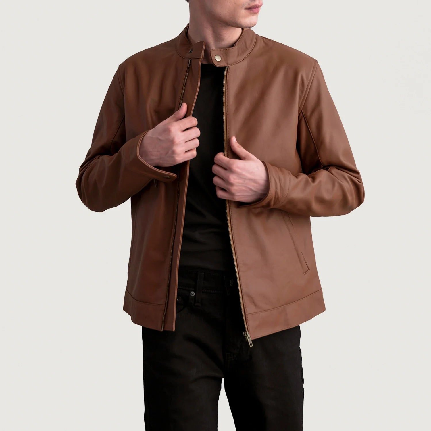 Zen Leather Biker Jacket