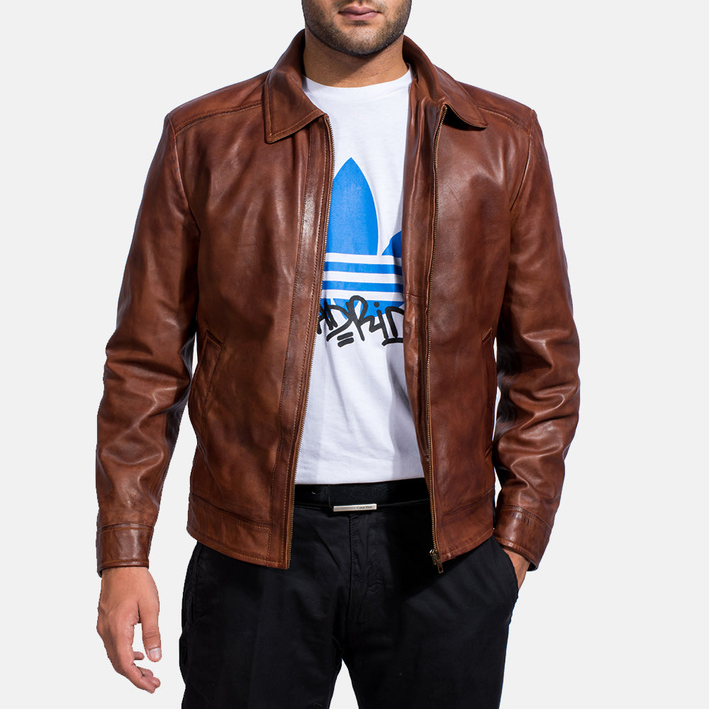 Inferno Leather Jacket - Brown
