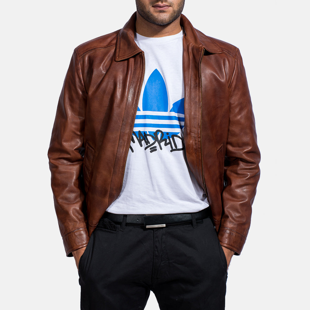 Inferno Leather Jacket - Brown