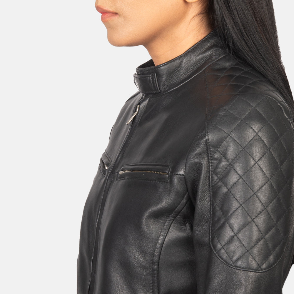 Zenna Leather Bomber Jacket