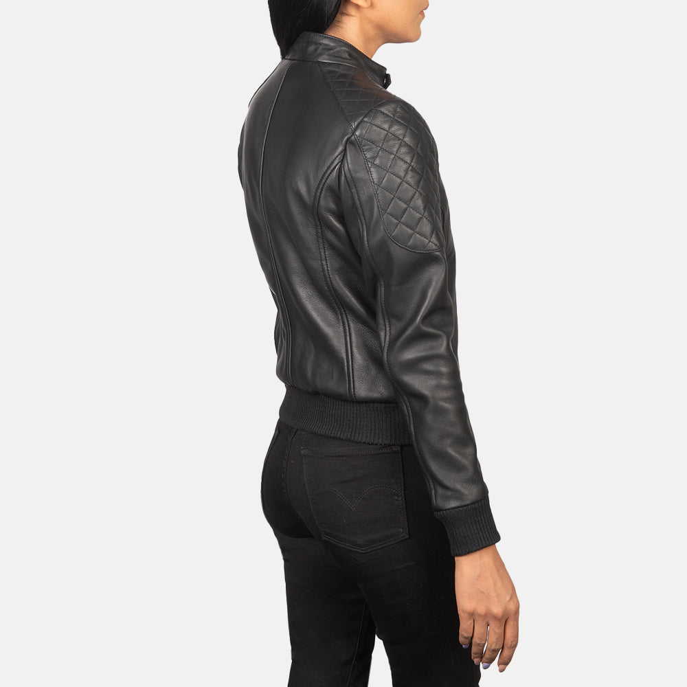 Zenna Leather Bomber Jacket
