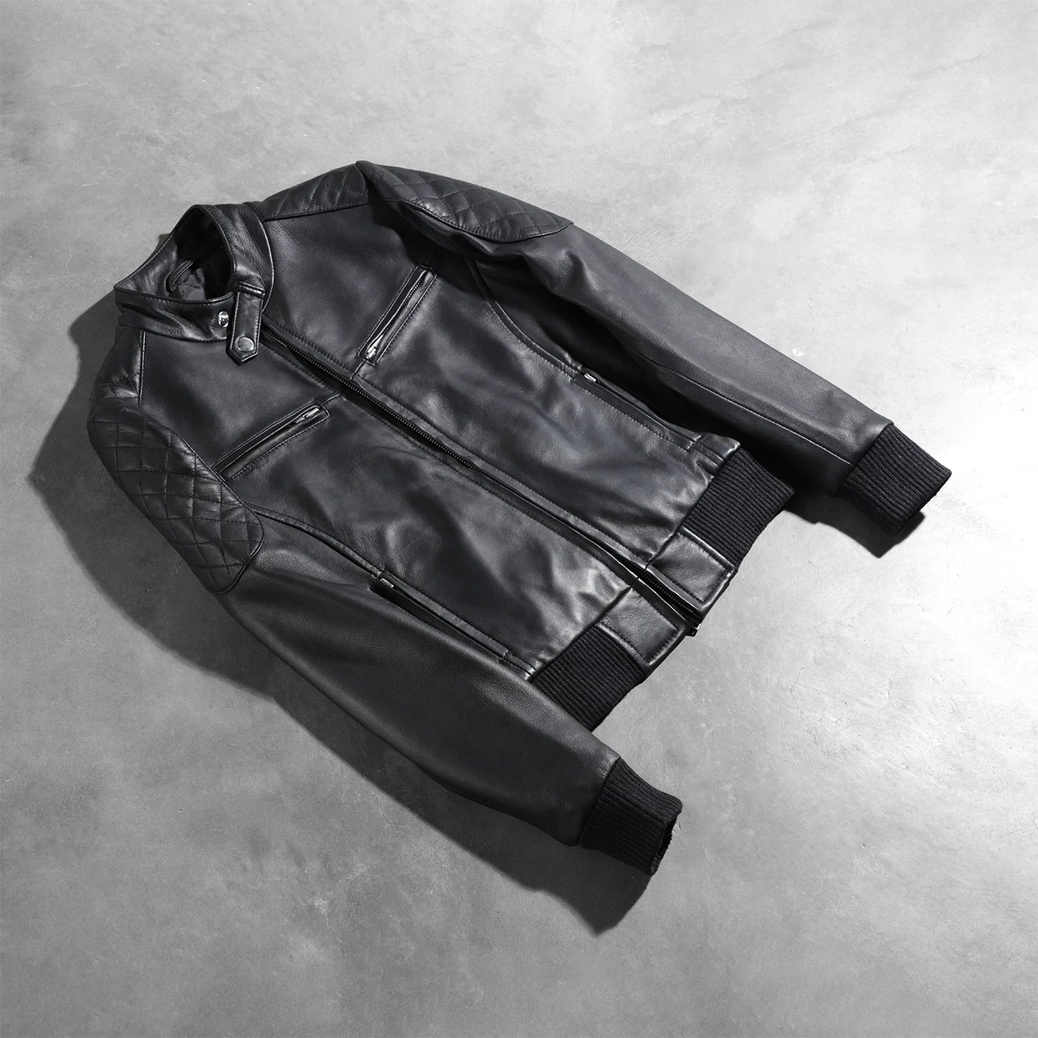 Zenna Leather Bomber Jacket