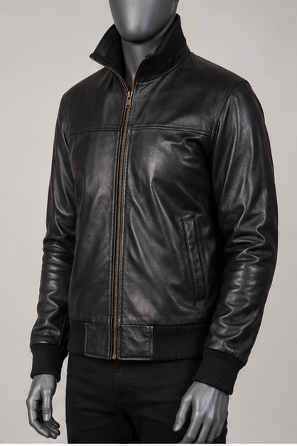 Air Rolf Leather Bomber Jacket