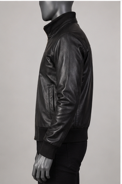 Air Rolf Leather Bomber Jacket