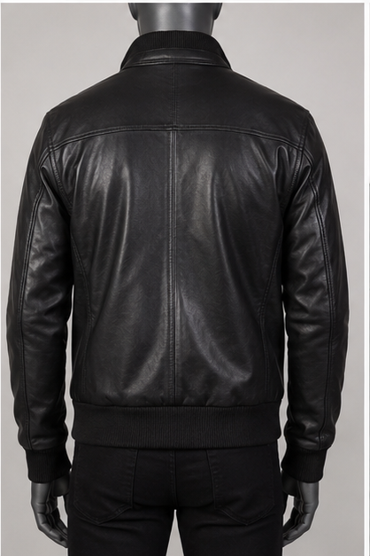 Air Rolf Leather Bomber Jacket