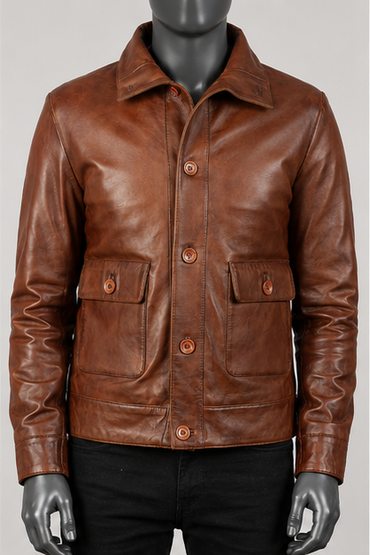 Columbus Leather Bomber Jacket
