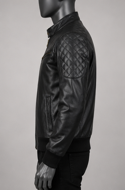 Sven Leather Bomber Jacket